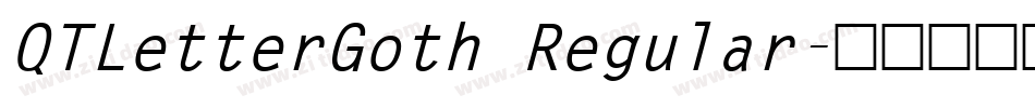 QTLetterGoth Regular字体转换